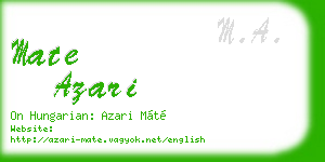 mate azari business card